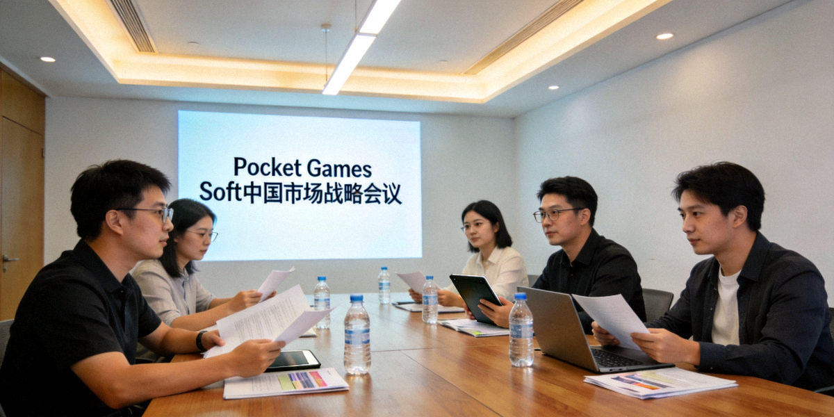 Pocket Games Soft中国市场战略会议现场 - 团队正在讨论未来发展规划